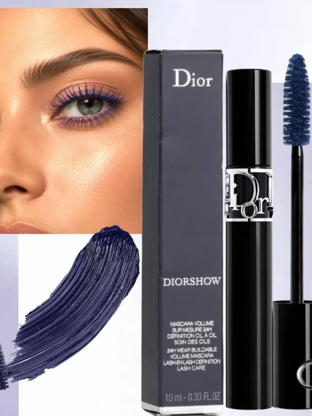 Dior Ladies Diorshow 24H Wear Buildable Volume Mascara ~ 288 Blue 10ml NIB